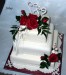 Svatební s bordó růžemi